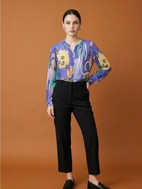 Chico's Floral Button Down Blouse
